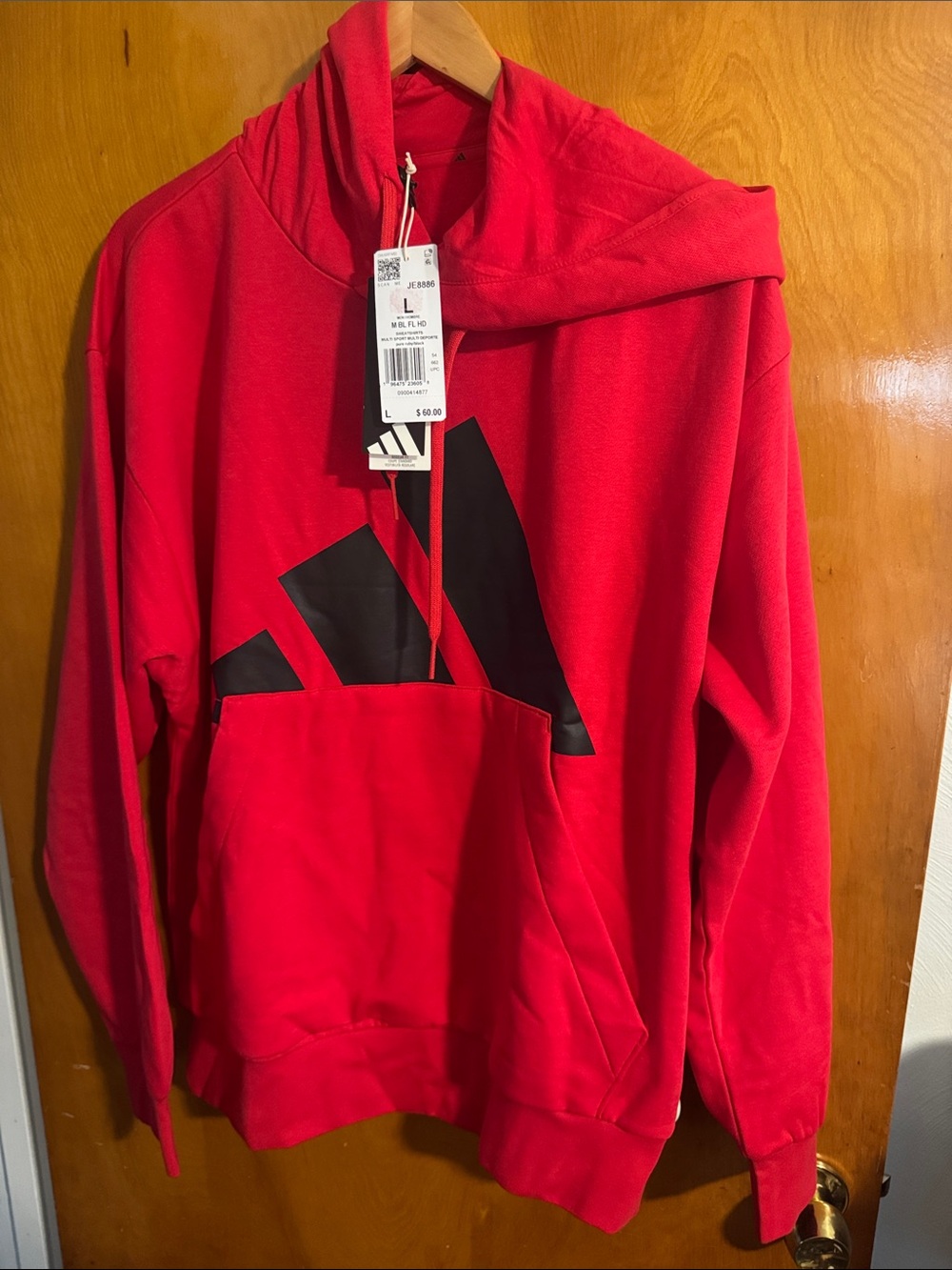Adidas Hoodie Mens Large Red